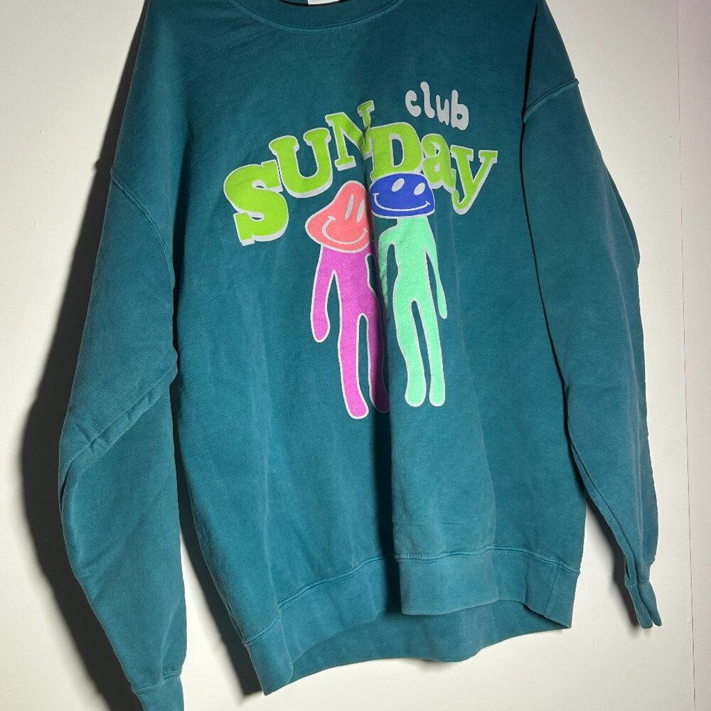 uo club sunday puff print sweater